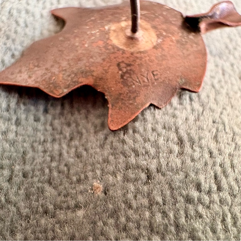 3 FOR $25: Copper Stuart Nye Maple Leaf Earrings - Picture 3 of 3